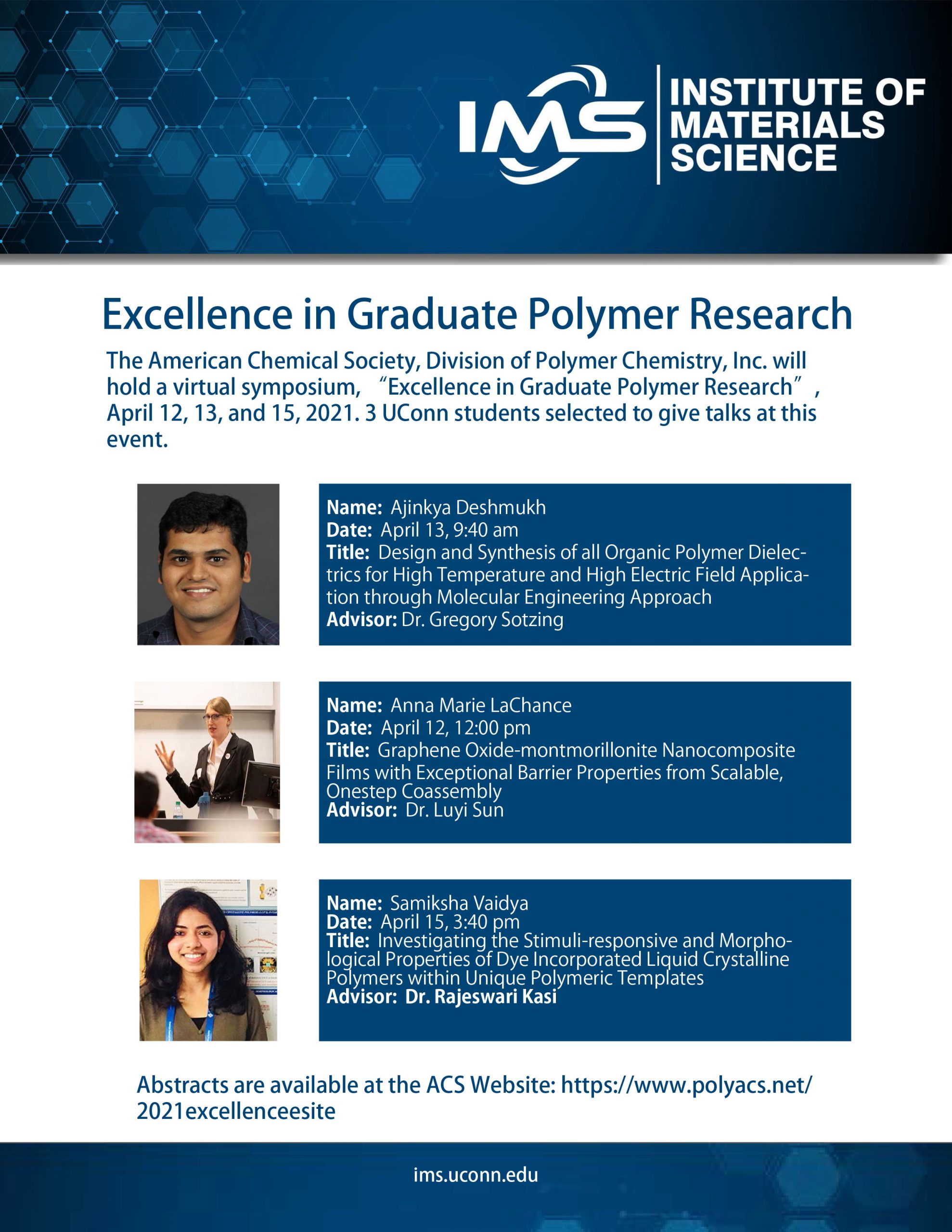 Excellence in Graduate Polymer Research Event
