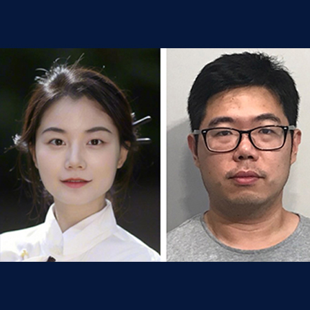 Xiaoting Xue (left) and Xincheng Zhang (right) are first co-authors on Nature Communication publication
