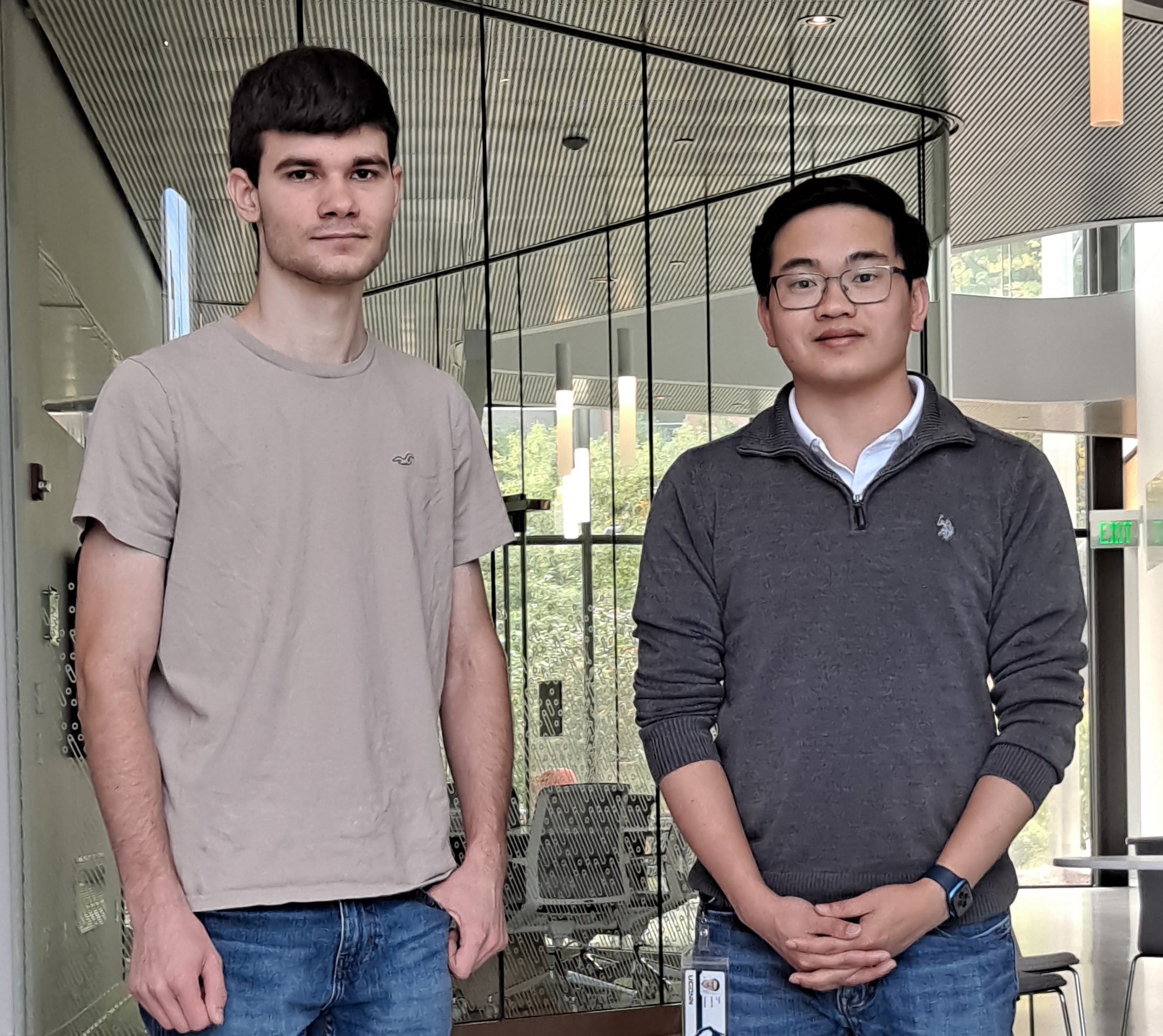 New polymer program students for fall 2024 Clay Gensel (l) and Vinh Le (r)