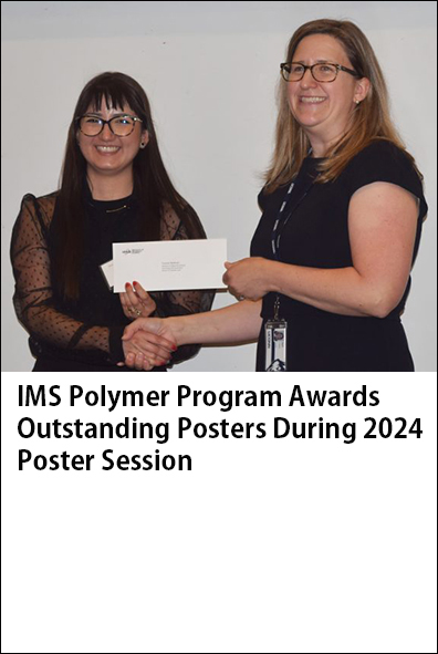 Prof. Kelly Burke presents Yasmin Bambatti with first place award at 2024 Poster Session