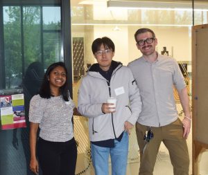 Nishadi Bandara (left) Jinzhou Liu (center) and Brenden Ferland (right)